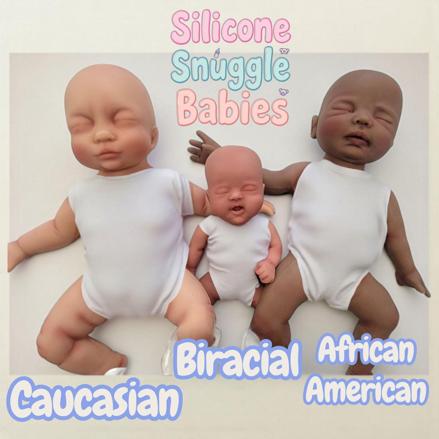 Full Body Silicone Baby Doll 16 inch "Abigail" or "Abraham"
