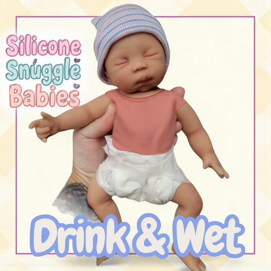Drink and Wet Silicone Baby Doll 10 inch "Casey"