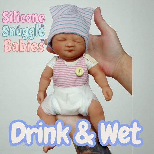 Drink and Wet Silicone Baby Doll 10 inch "Laila" or "Liam"