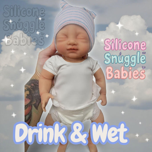 Drink and Wet Silicone Baby Doll 14 inch "Tabitha" or "Tony"