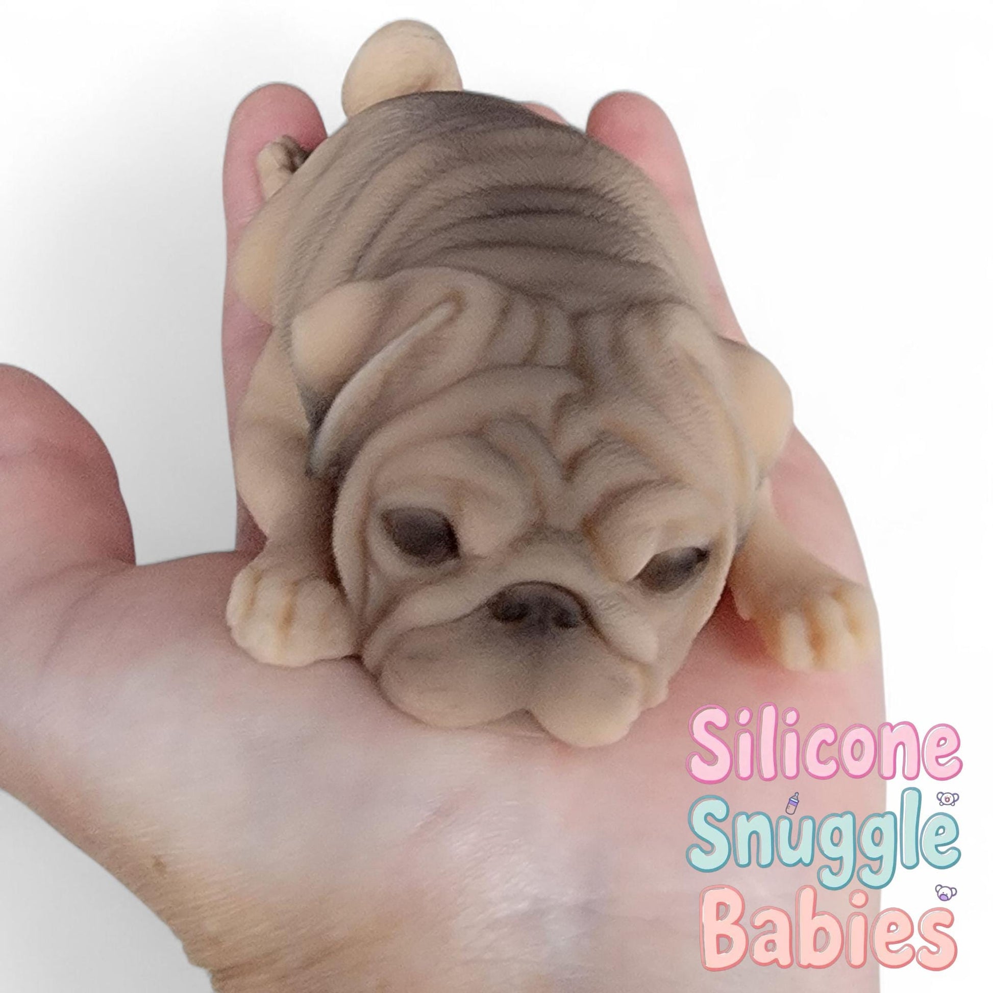 Silicone Pug Dog Handmade in USA Full Body
