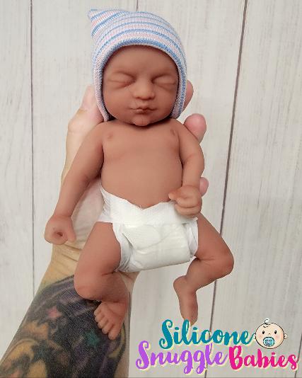 Silicone Baby Doll 7 inch Girl or Boy "Bailey" Enhanced Realism Edition