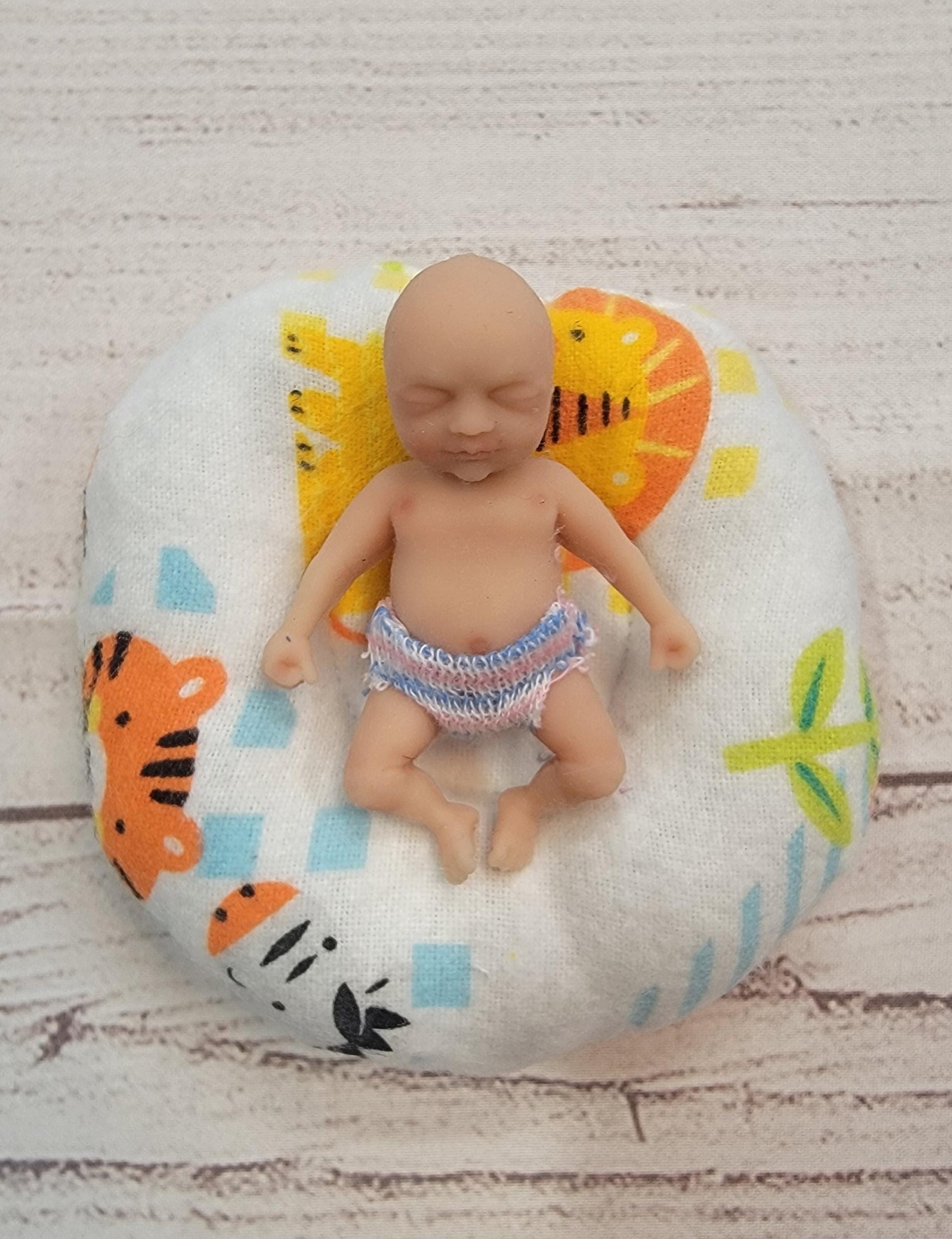 Authentic 2.5" Silicone Baby Doll "Bailey" Enhanced Realism Edition Handmade by Artist
