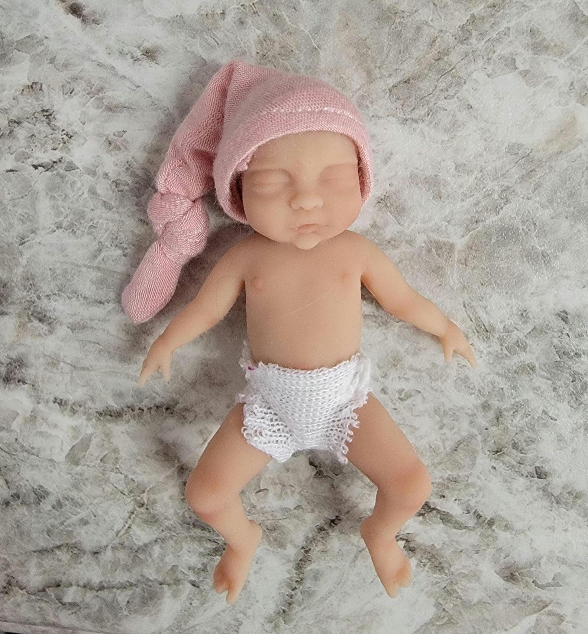 Authentic 4" Silicone Baby Doll "Piper" New Enhanced Realism Edition Handmade by Artist