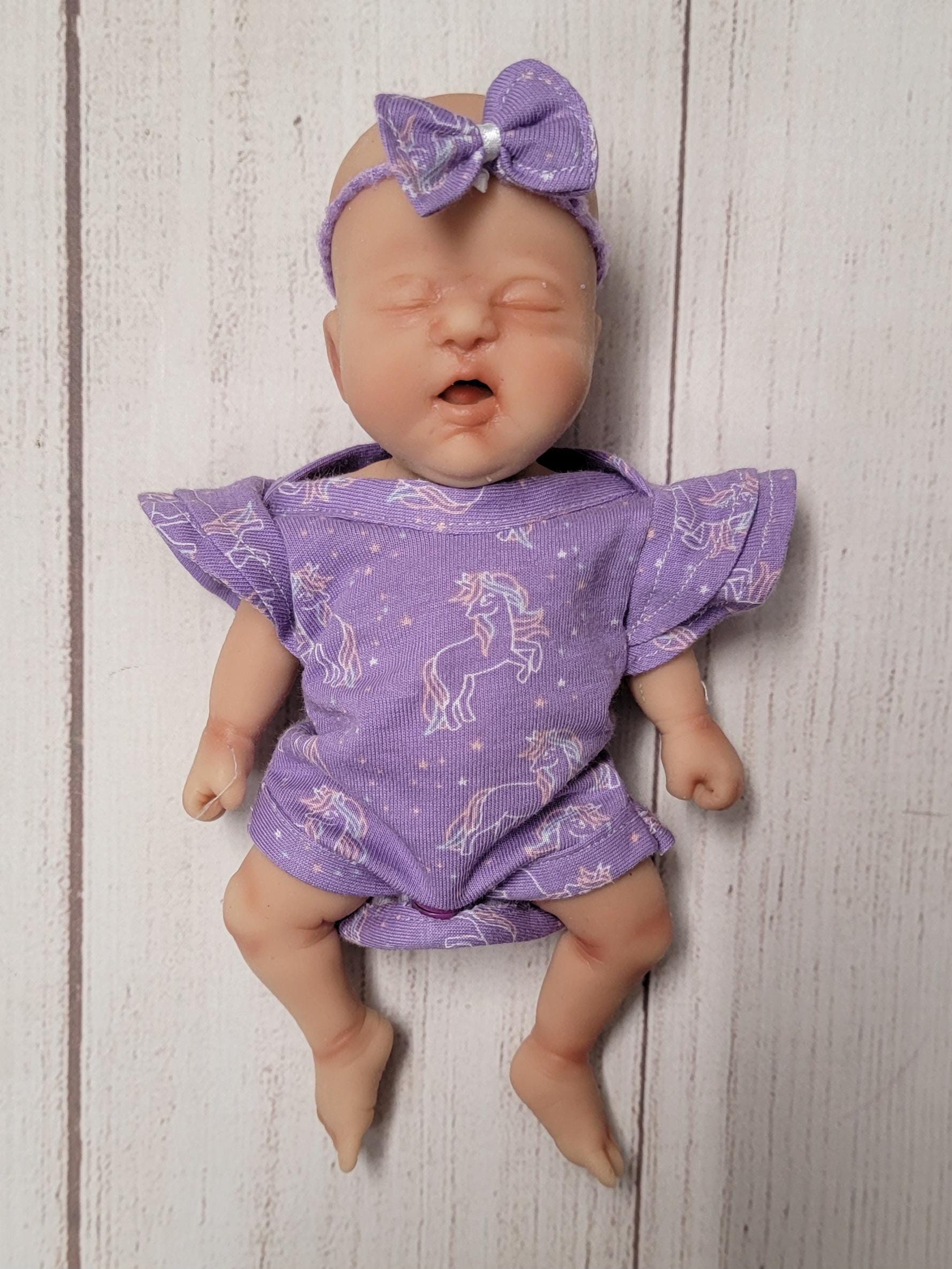 Full Body Silicone Baby Doll 7 inch Girl "Jada"