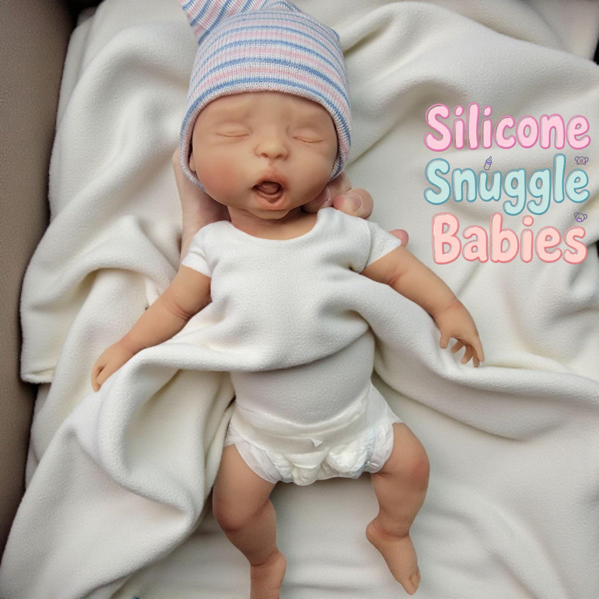 12" Silicone Baby Doll "Angelica" or "Arthur" Handmade in USA Reborn Therapy or Gift Children