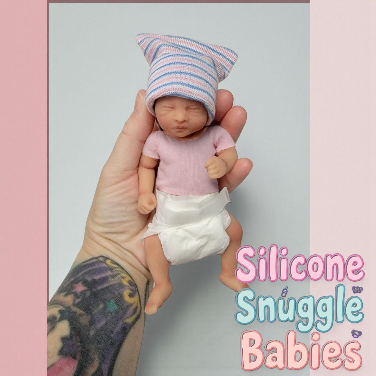 Full Body Silicone Baby Doll 6 inch Girl "Blake"