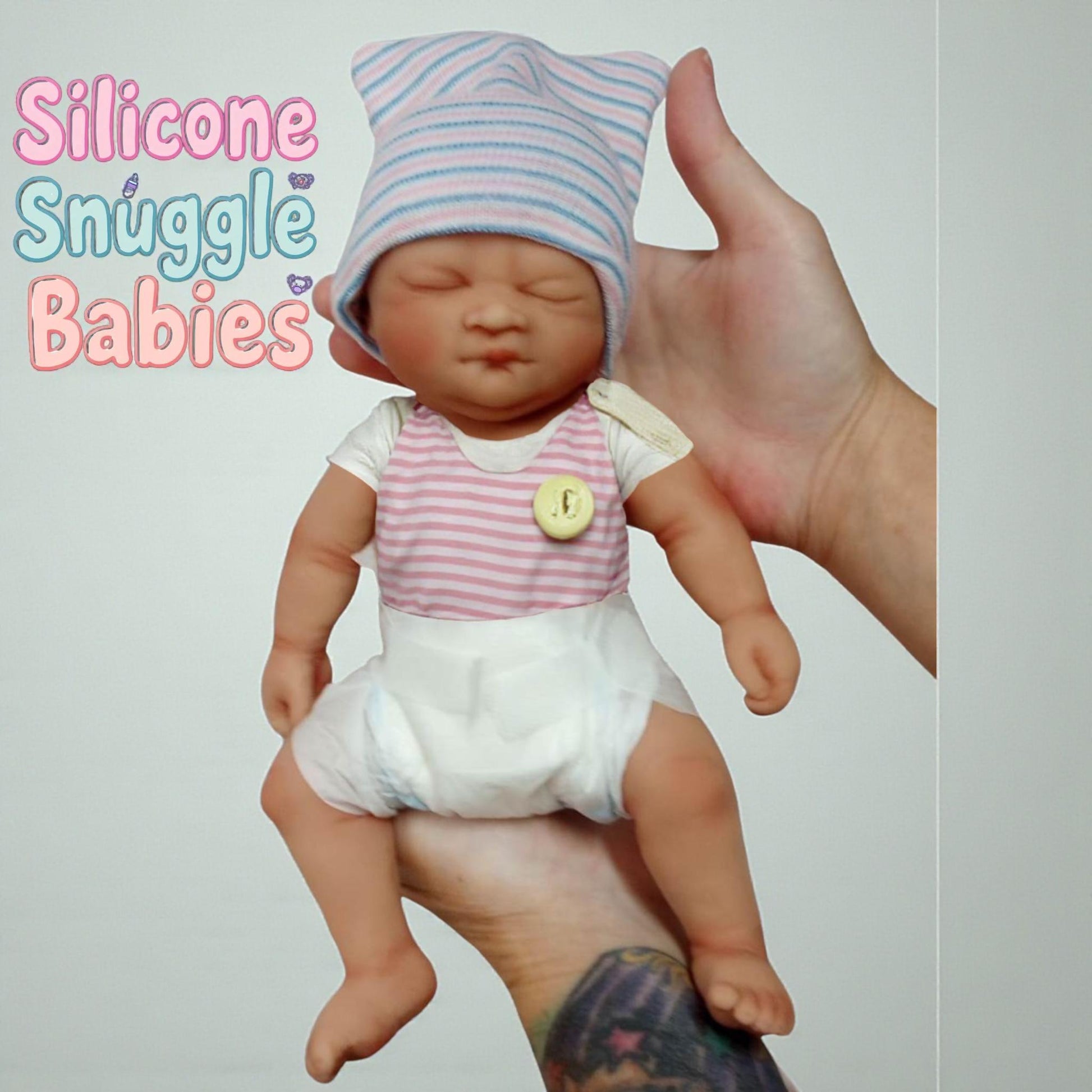 Full Body Silicone Baby Doll 10 inch "Laila" or "Liam"