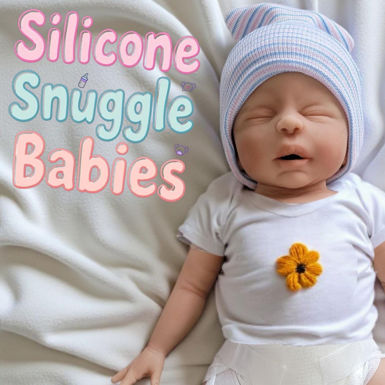 Full Body Silicone Baby Doll 14 inch "Sabrina" or "Sebastian"