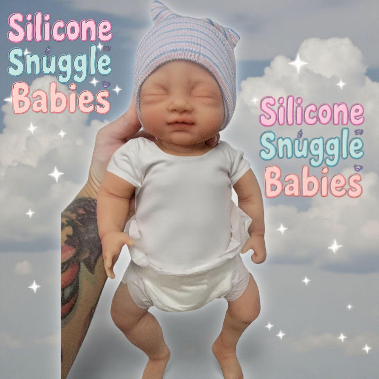 Full Body Silicone Baby Doll 14 inch "Tabitha" or "Tony"