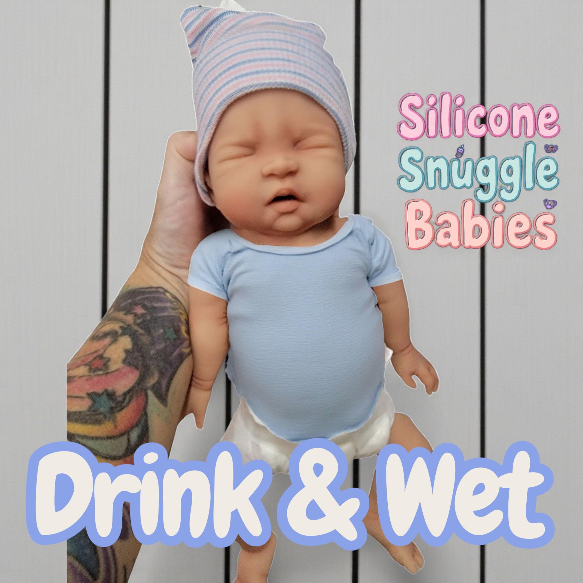 Drink and Wet Boy Silicone Baby Doll 15 inch "Tyler"