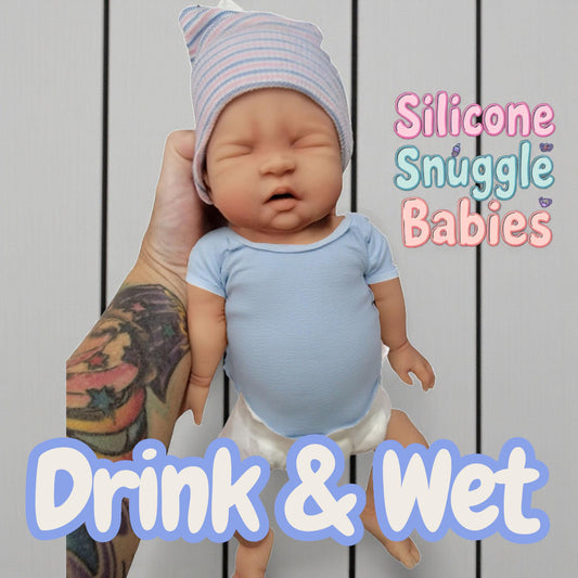 Drink and Wet Boy Silicone Baby Doll 15 inch "Tyler"