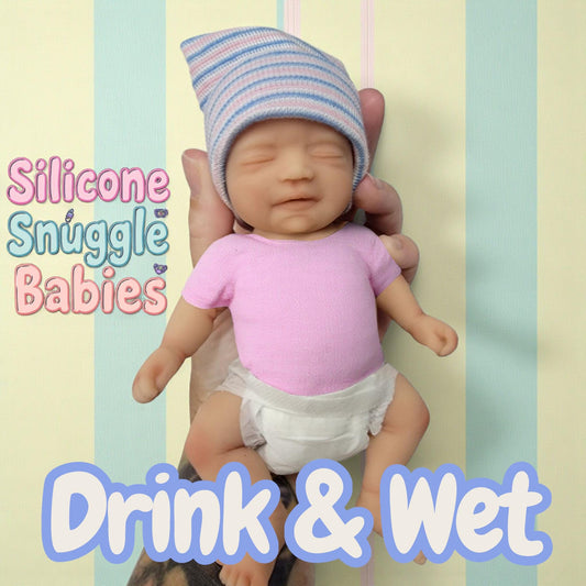 Drink and Wet Silicone Baby Doll 7 inch " Madison or Matthew"