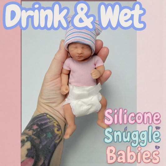 Drink and Wet Silicone Baby Doll 6 inch Girl "Blake"