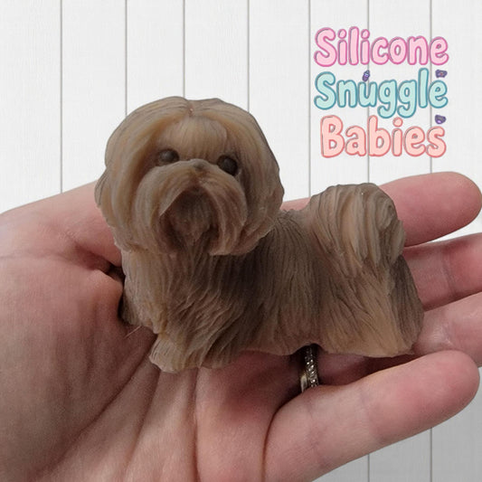 Silicone Maltese Dog Therapy or Gift Children or Adult Full Body