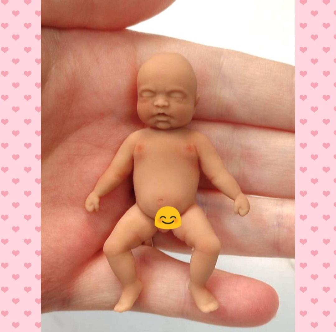 Handmade 2.5" Silicone Baby Doll "Jamie" New Enhanced Realism Edition