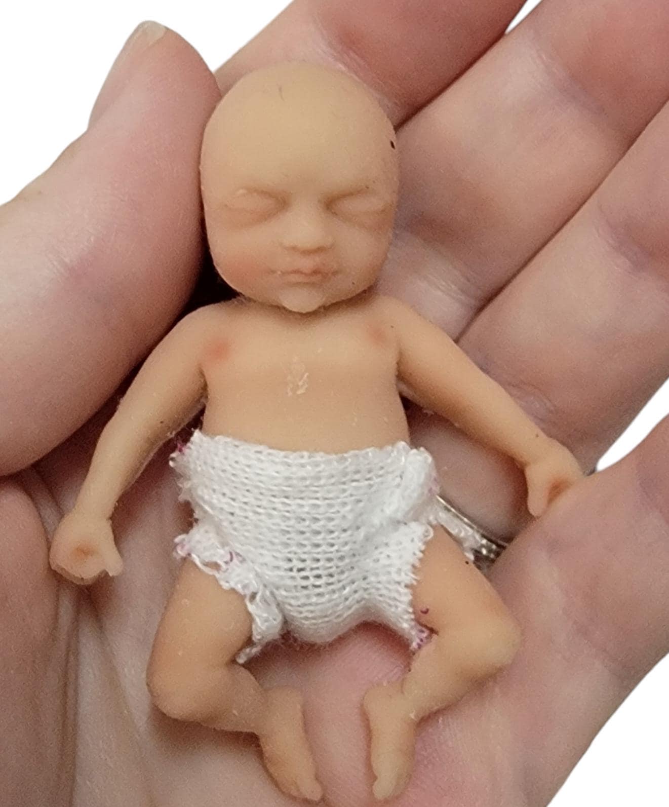 Authentic 2.5" Silicone Baby Doll "Bailey" Enhanced Realism Edition Handmade by Artist