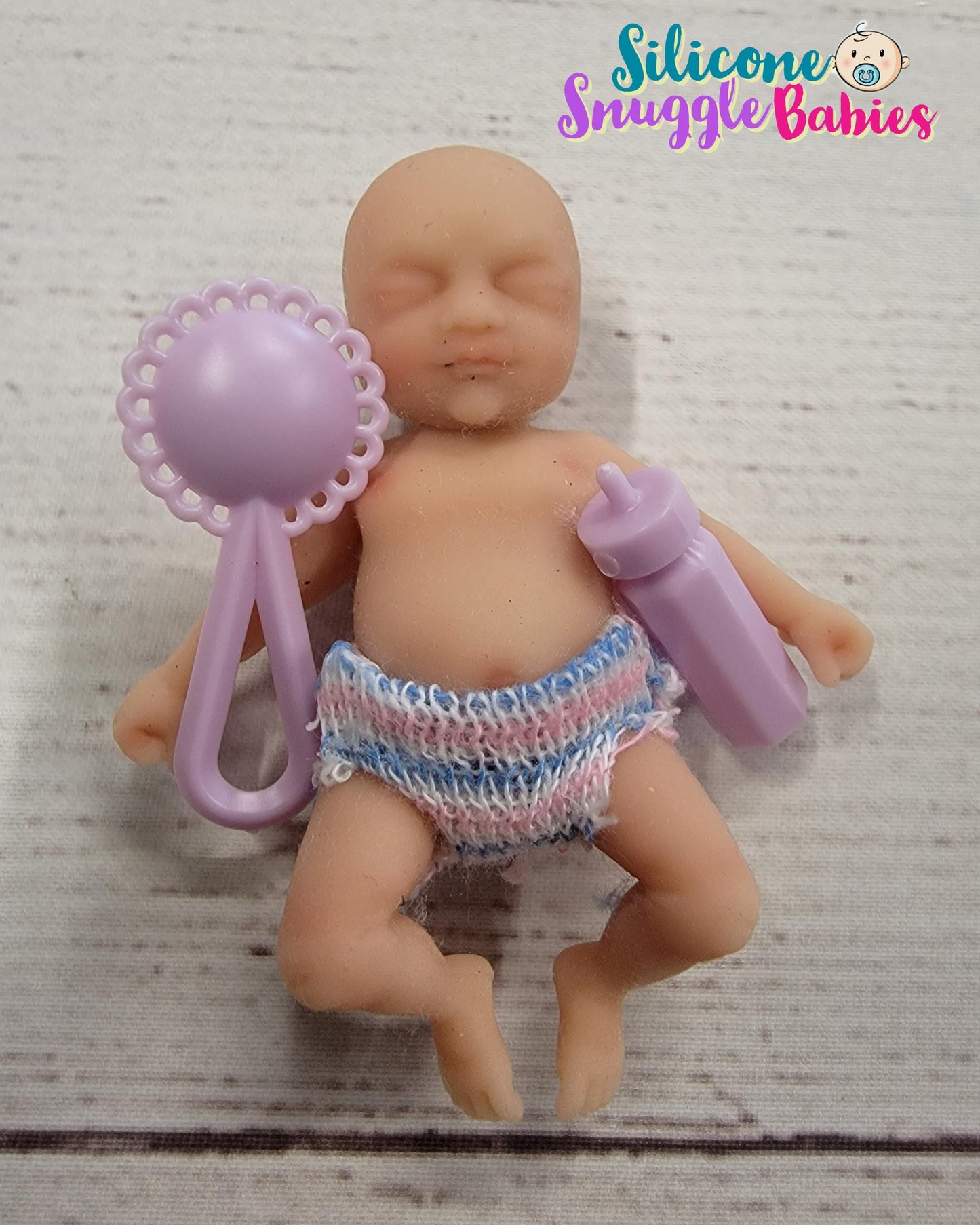 Authentic 2.5" Silicone Baby Doll "Bailey" Enhanced Realism Edition Handmade by Artist