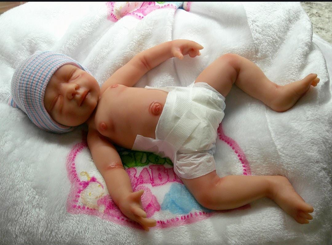 Authentic 12" Silicone Baby Doll "Quinn" Enhanced Realism Edition Handmade by Artist