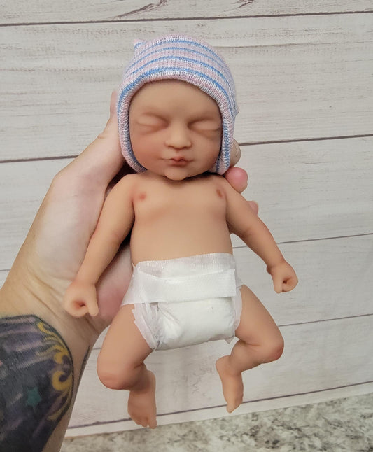 Authentic 7" Full Silicone Reborn Baby Doll "Bailey" Enhanced Realism Edition