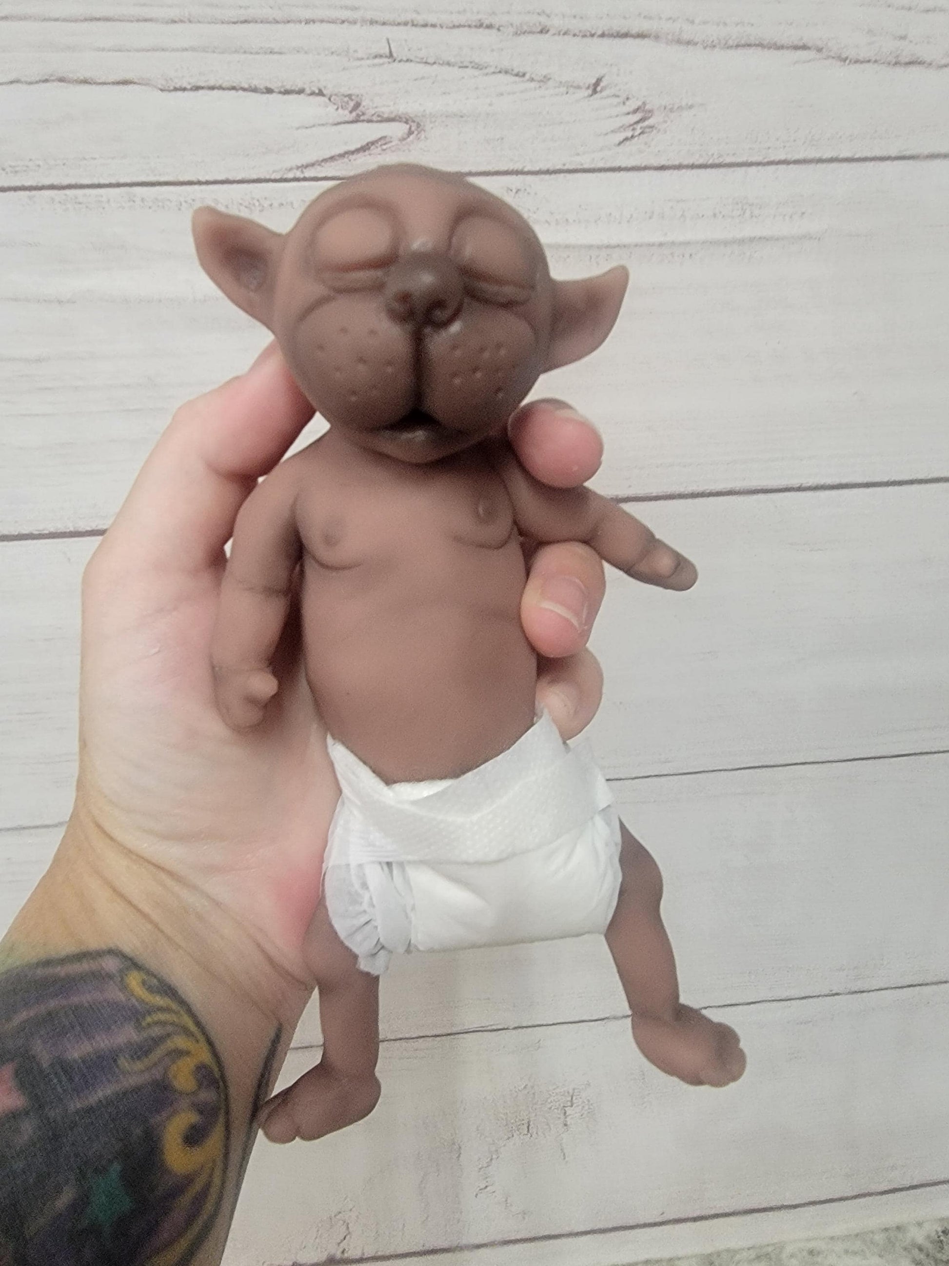 7" Werewolf Silicone Baby Doll "Wooby"