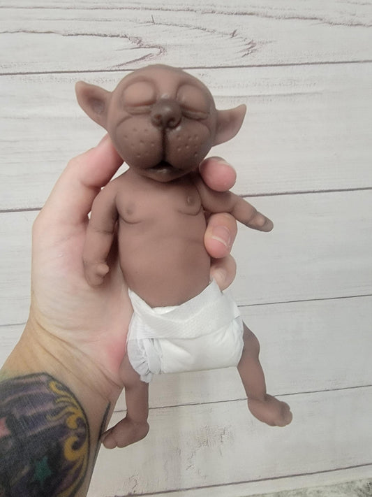 7" Werewolf Silicone Baby Doll "Wooby"