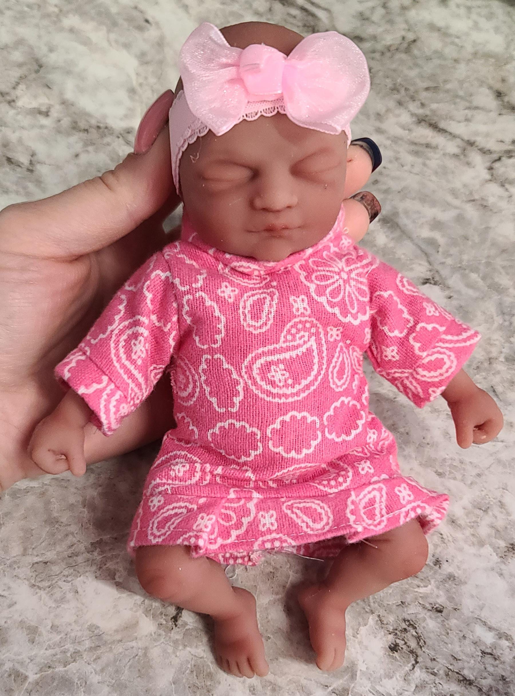 Silicone Baby Doll 7 inch Girl or Boy "Bailey" Enhanced Realism Edition