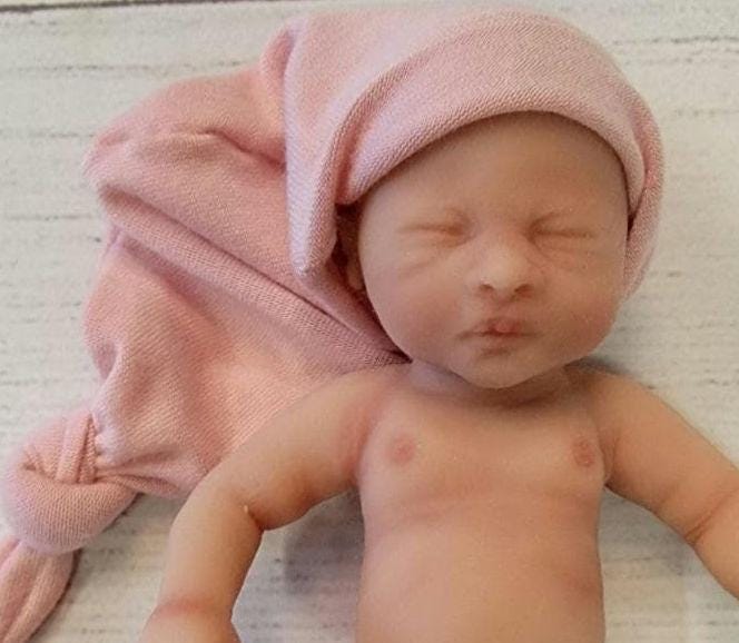 Handmade Pink or Blue Knot Doll Hat