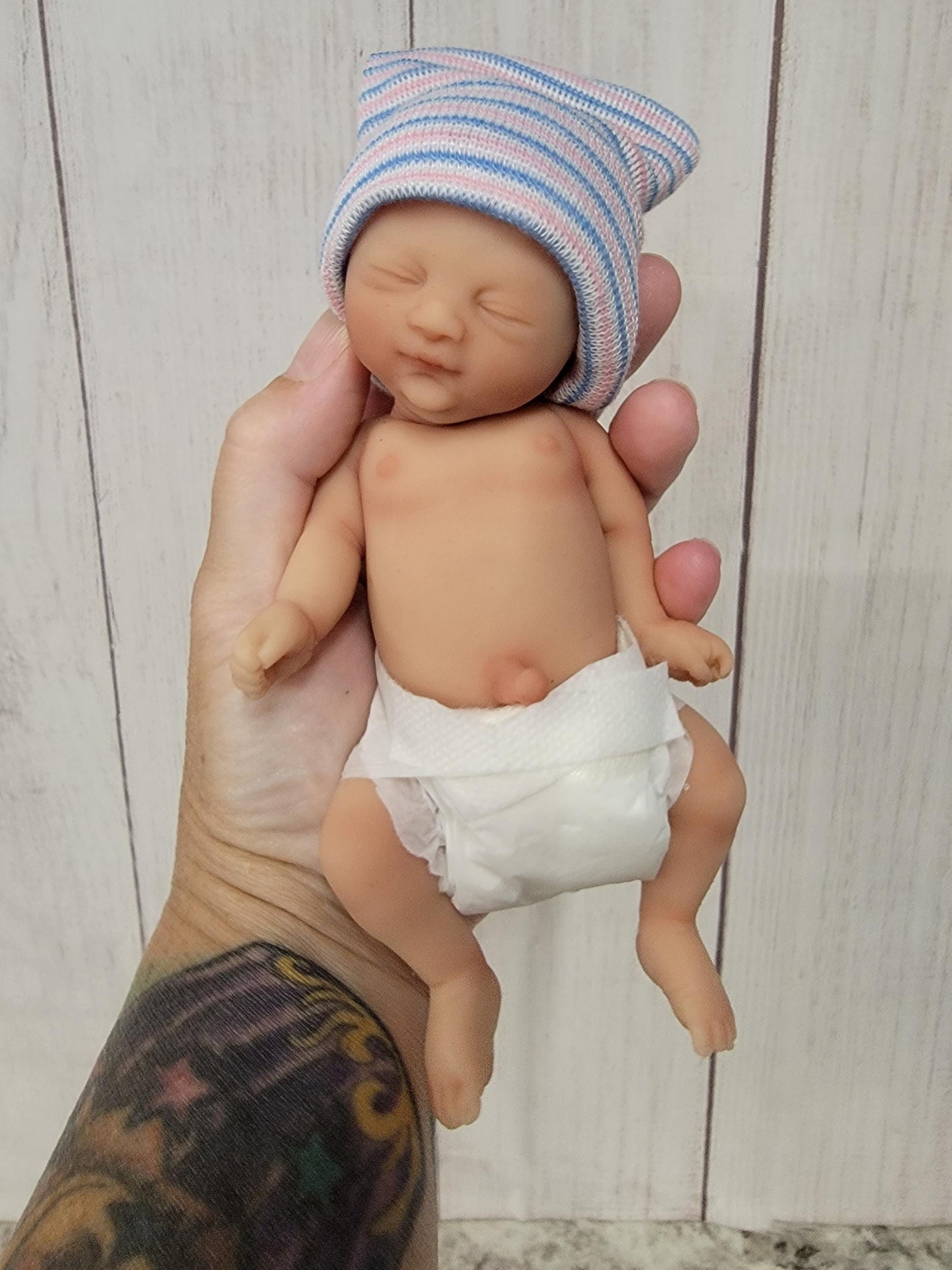 Silicone Baby Girl Doll 6 inches "Tobi"
