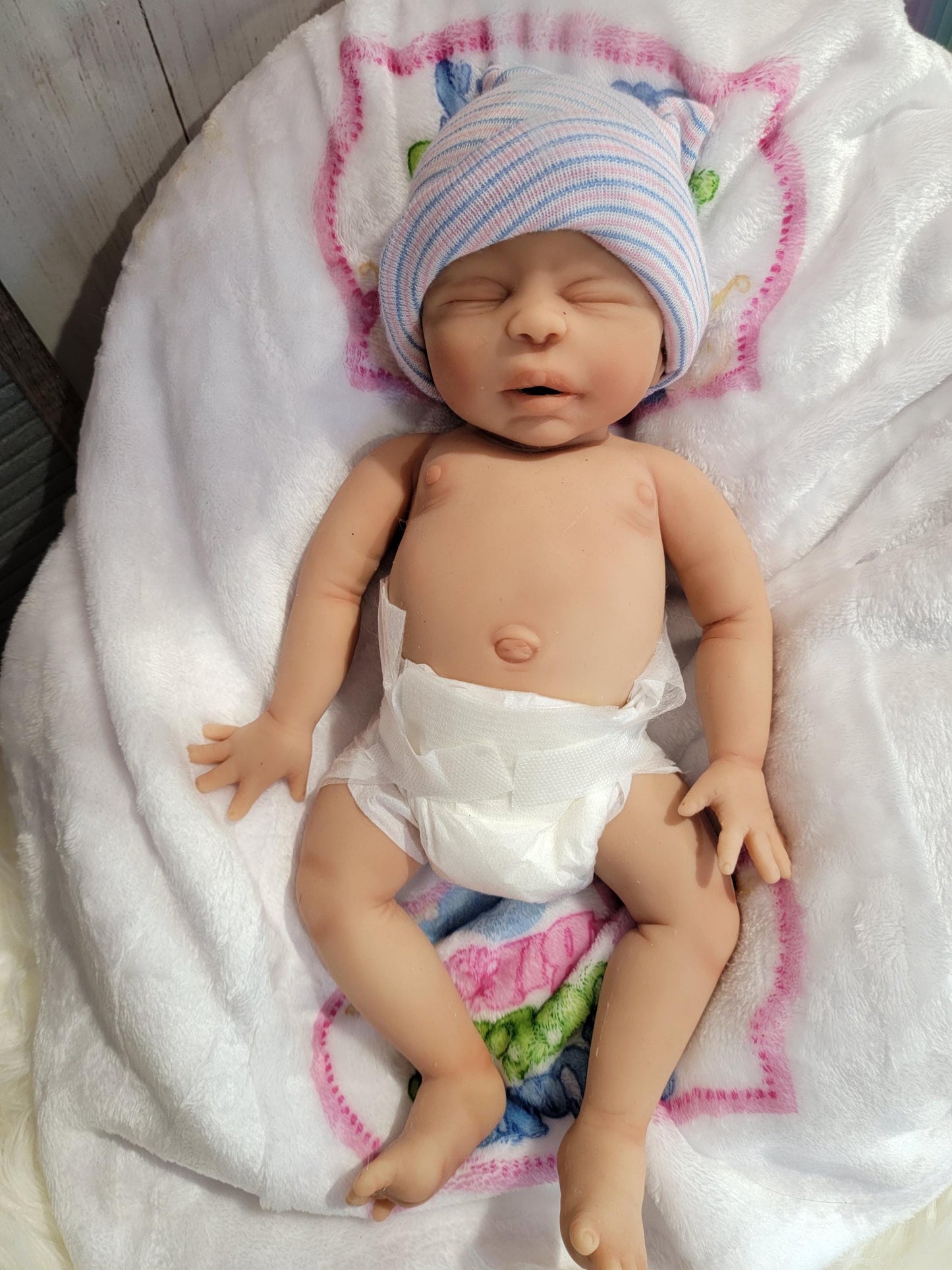Handmade 14" Silicone Baby Doll "Sabrina" or "Sebastian" Enhanced Realism Edition