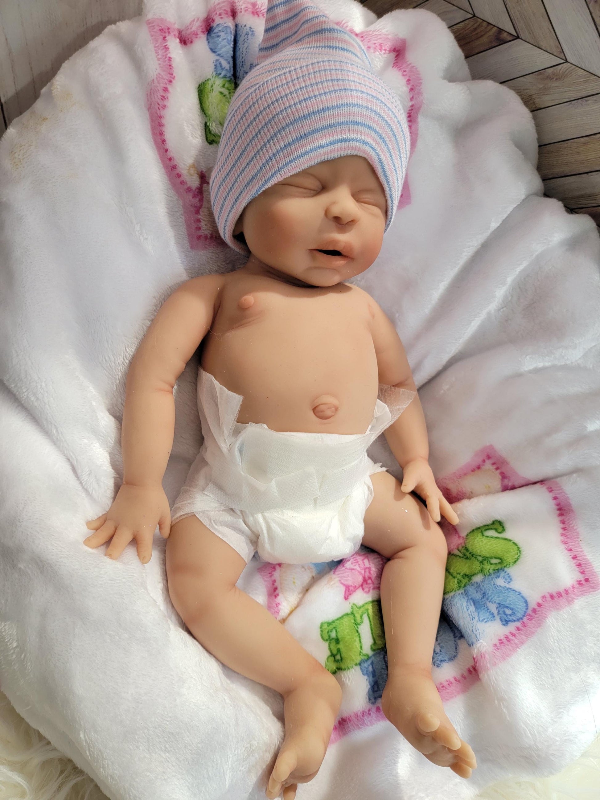Handmade 14" Silicone Baby Doll "Sabrina" or "Sebastian" Enhanced Realism Edition