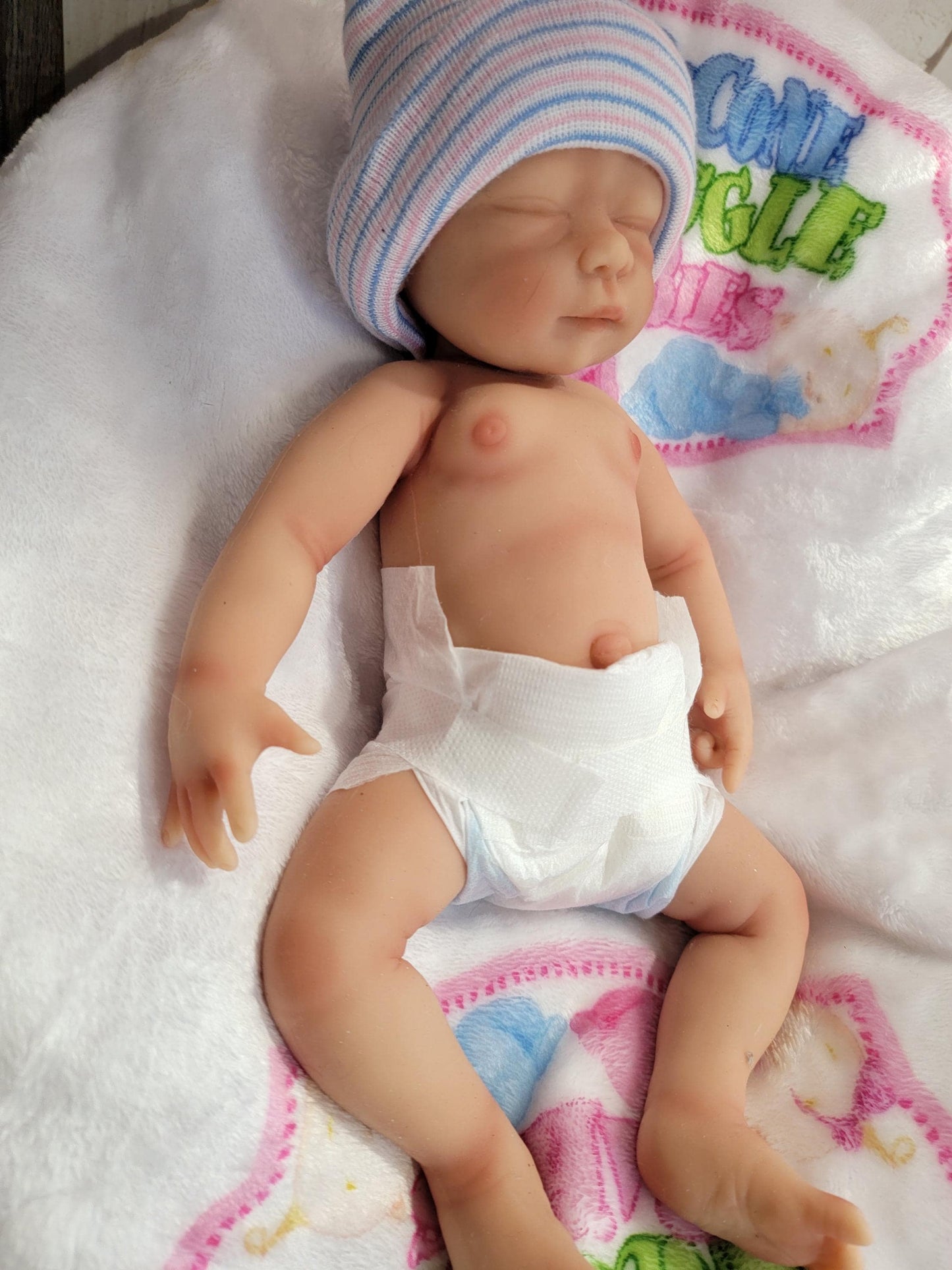 Silicone Baby Doll 12 inch Boy or Girl "Quinn"