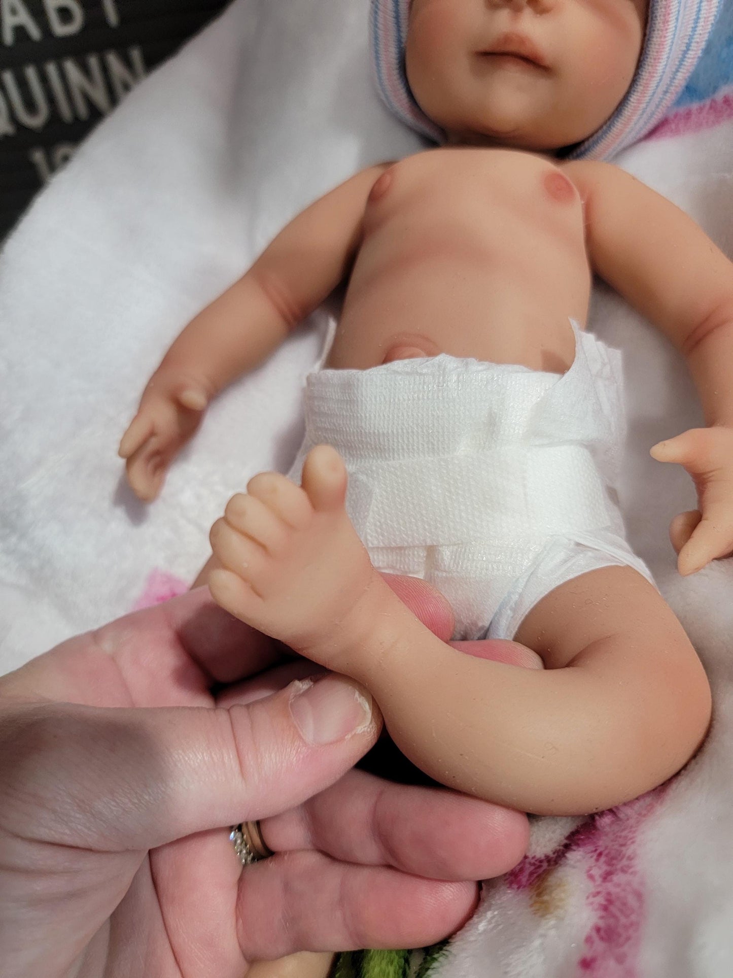Handmade 12" Silicone Baby Doll "Quinn" Enhanced Realism Edition