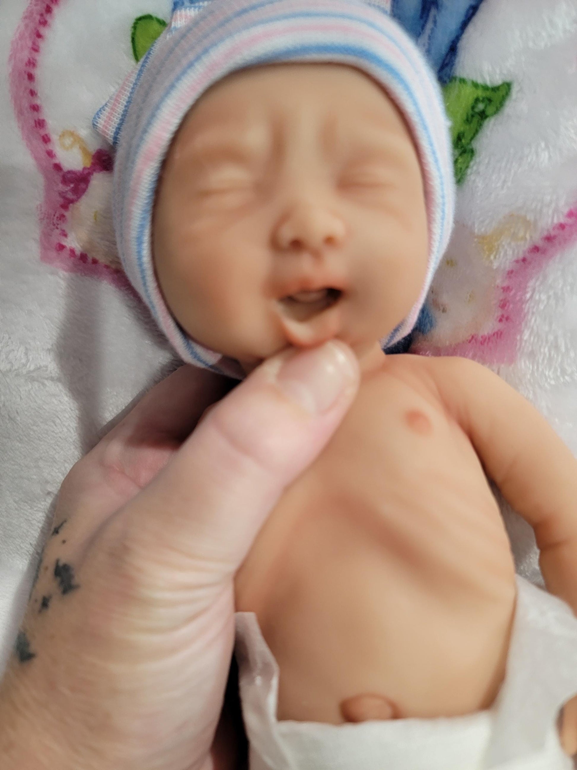Authentic 12" Silicone Baby Girl Doll "Olivia" Enhanced Realism Edition Handmade by Artist