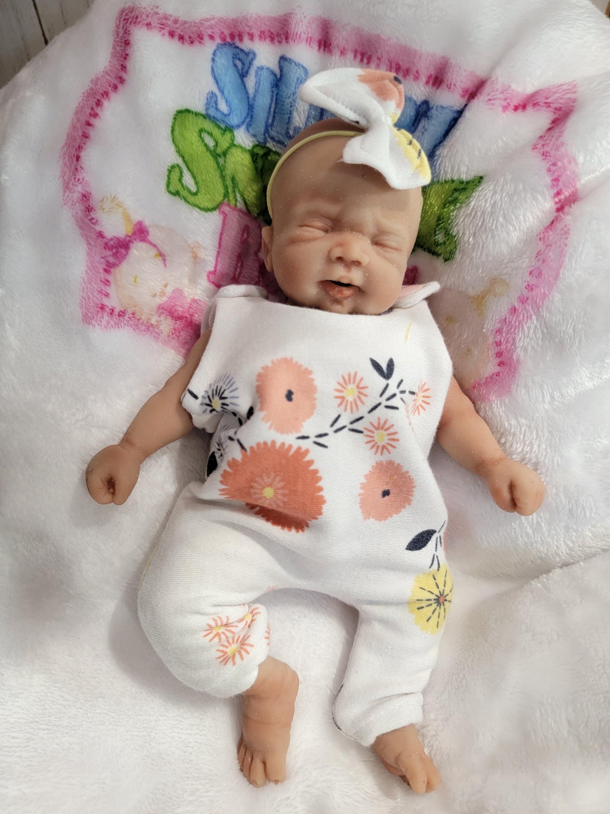 Handmade 8" Silicone Baby Doll - Skyler with Enhanced Realism Edition