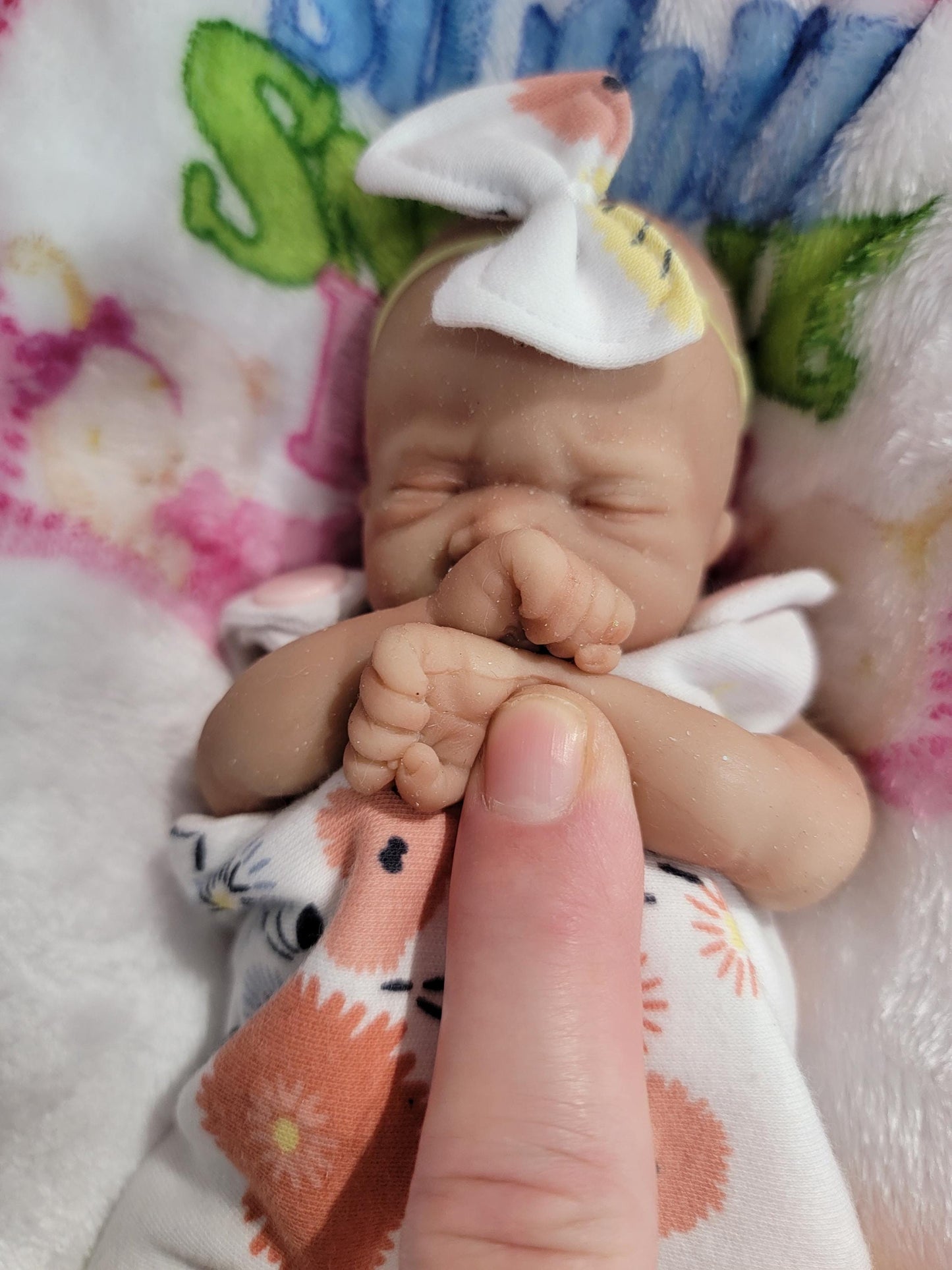 Handmade 8" Silicone Baby Doll - Skyler with Enhanced Realism Edition