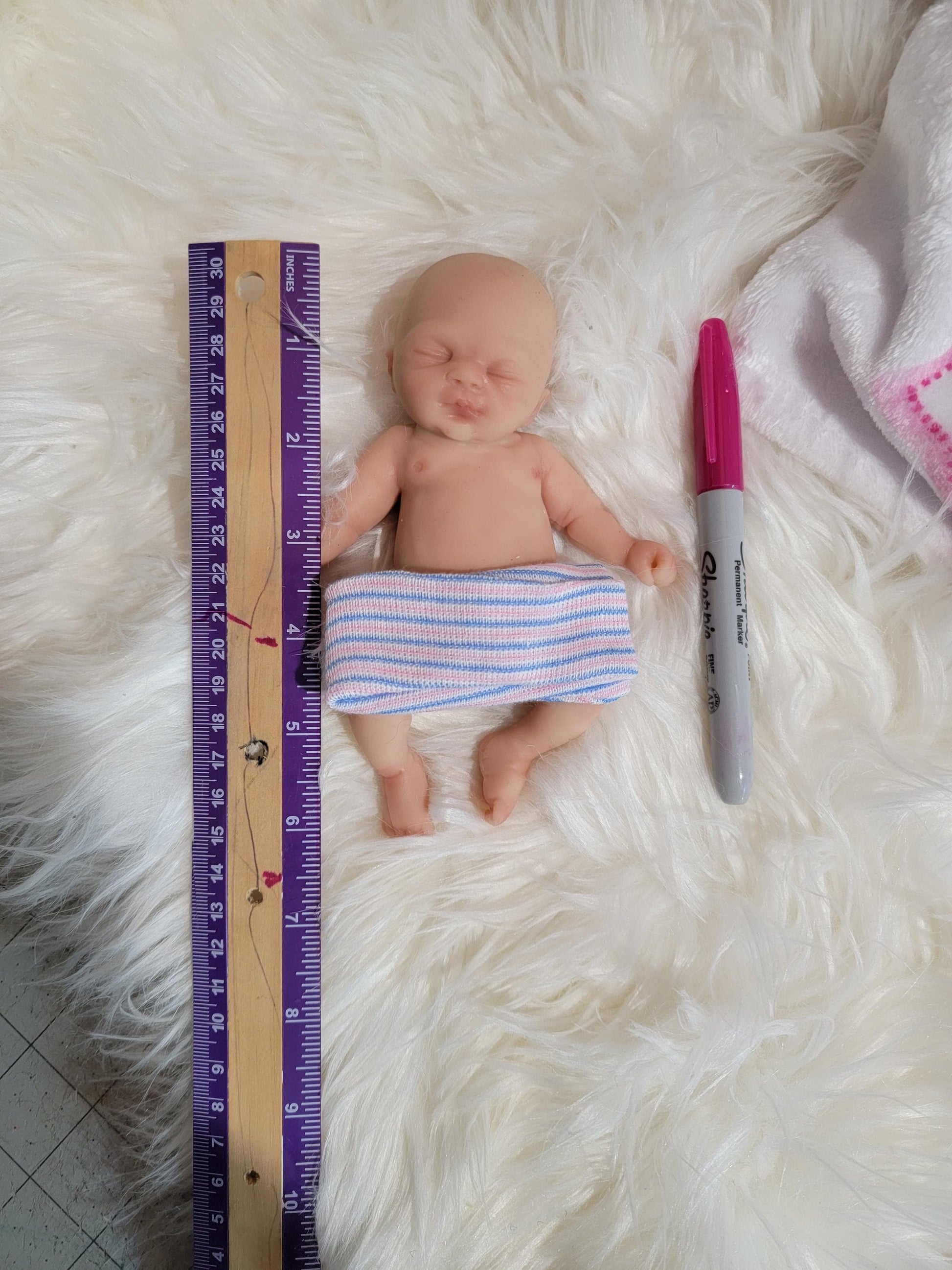 Handmade 6" Silicone Baby Doll - Gabriel or Gabriella Enhanced Realism Edition