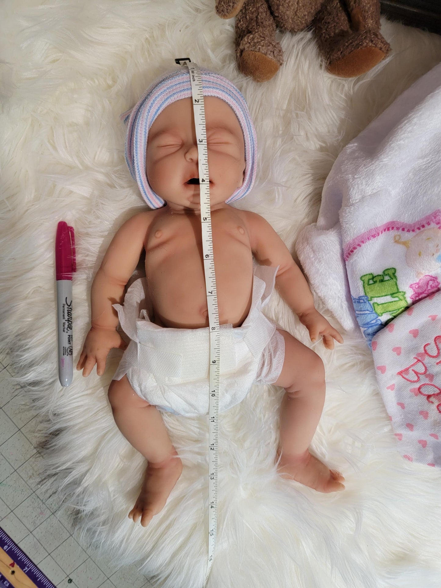 Silicone baby Doll 14 inch Boy or Girl "Lincoln" or "Liberty"