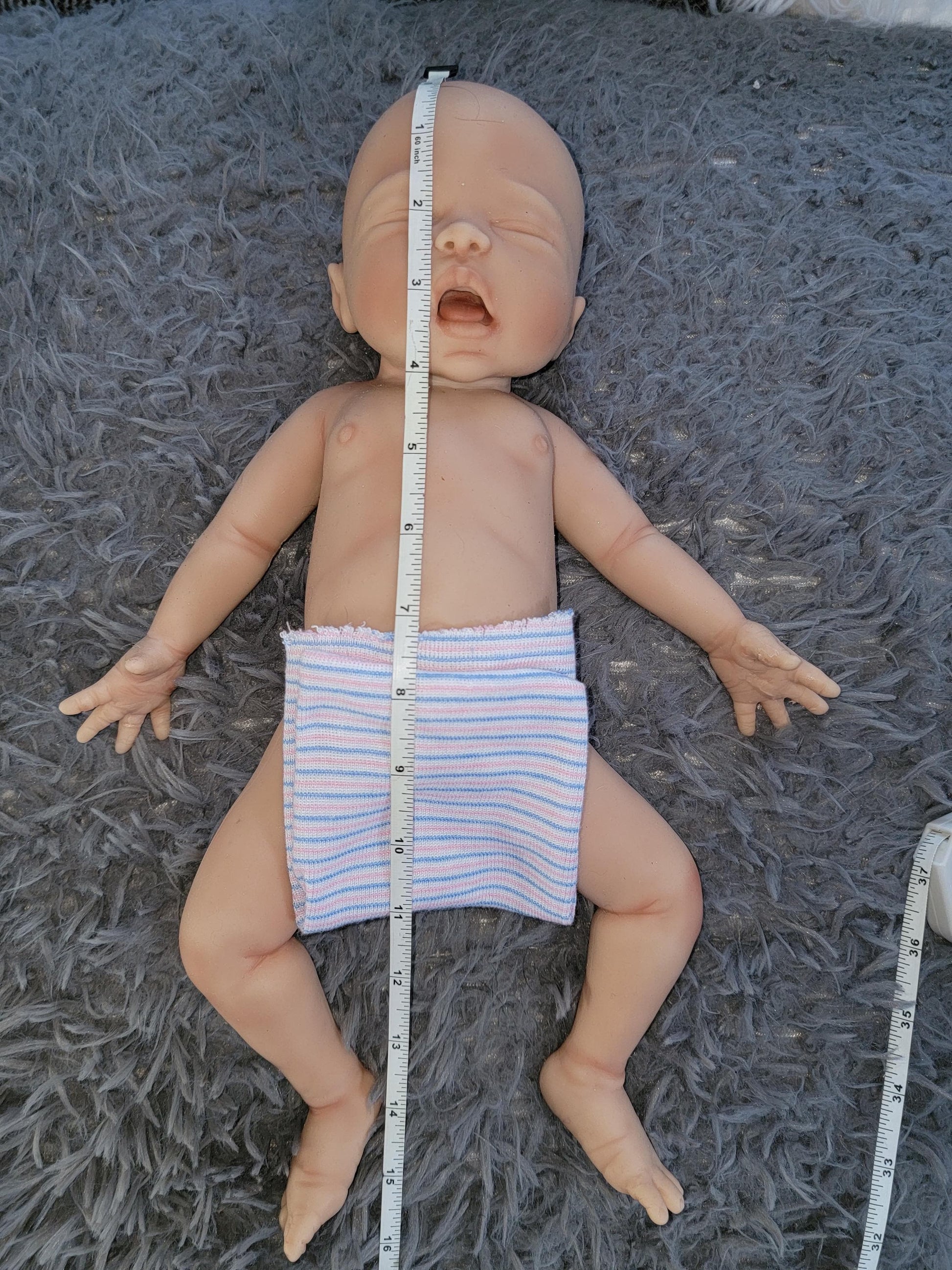 Authentic 16" Silicone Baby Doll "Charlie" Enhanced Realism Edition Handmade by Artist