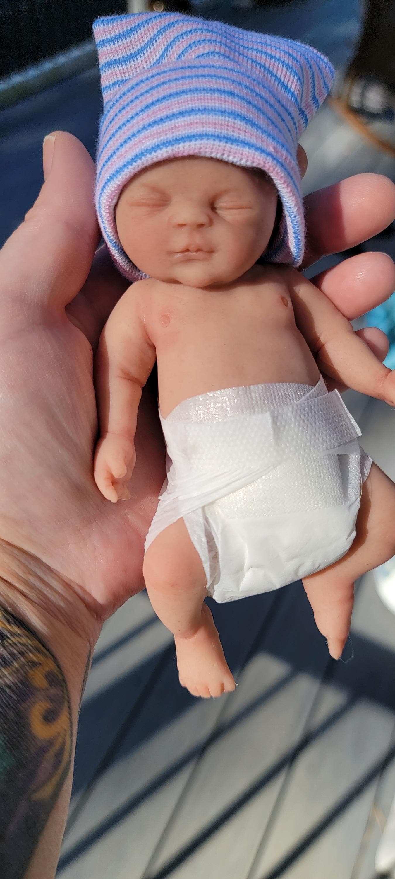 Handmade 6" Silicone Baby Doll - Gabriel or Gabriella Enhanced Realism Edition