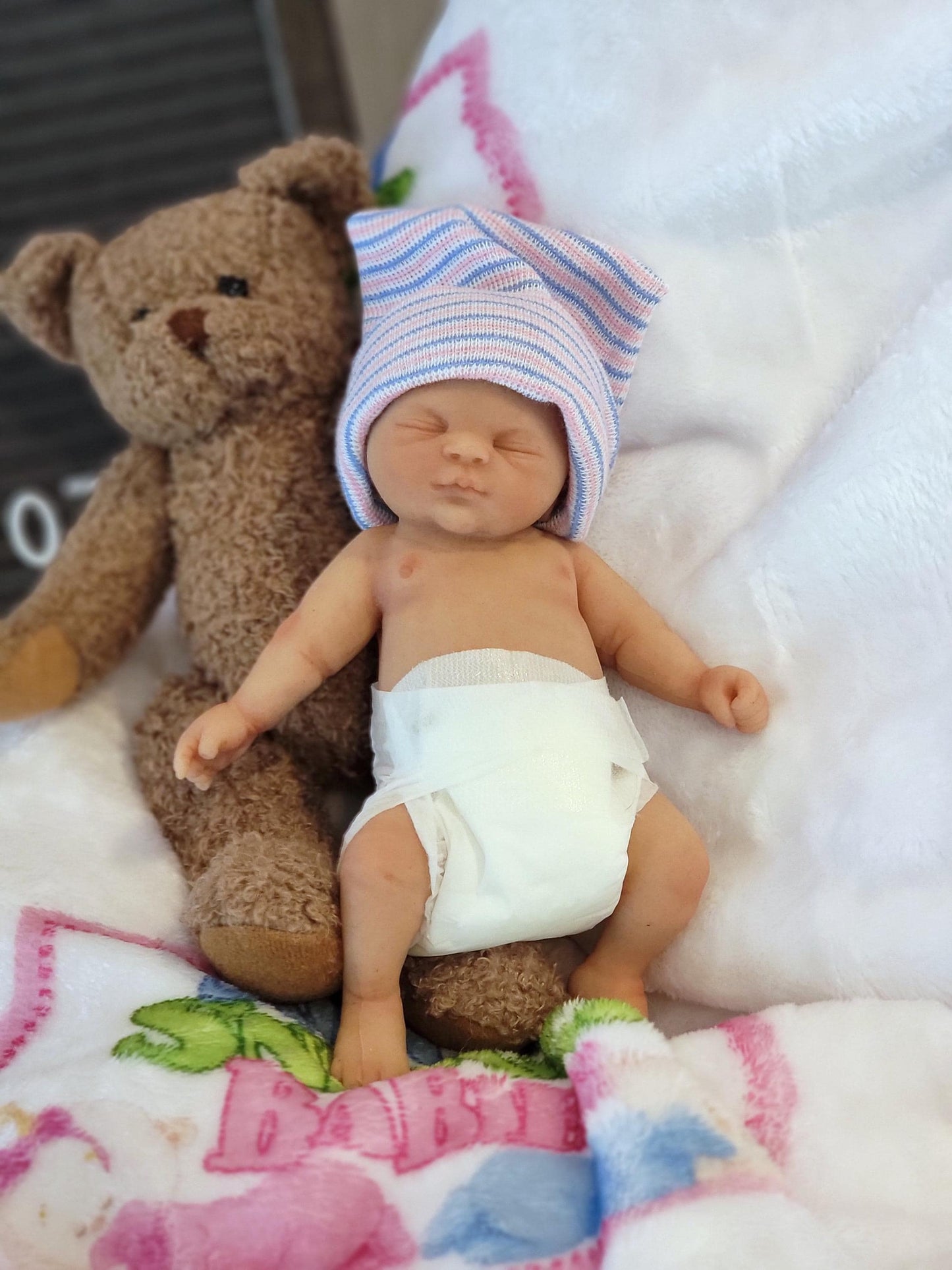 Handmade 6" Silicone Baby Doll - Gabriel or Gabriella Enhanced Realism Edition