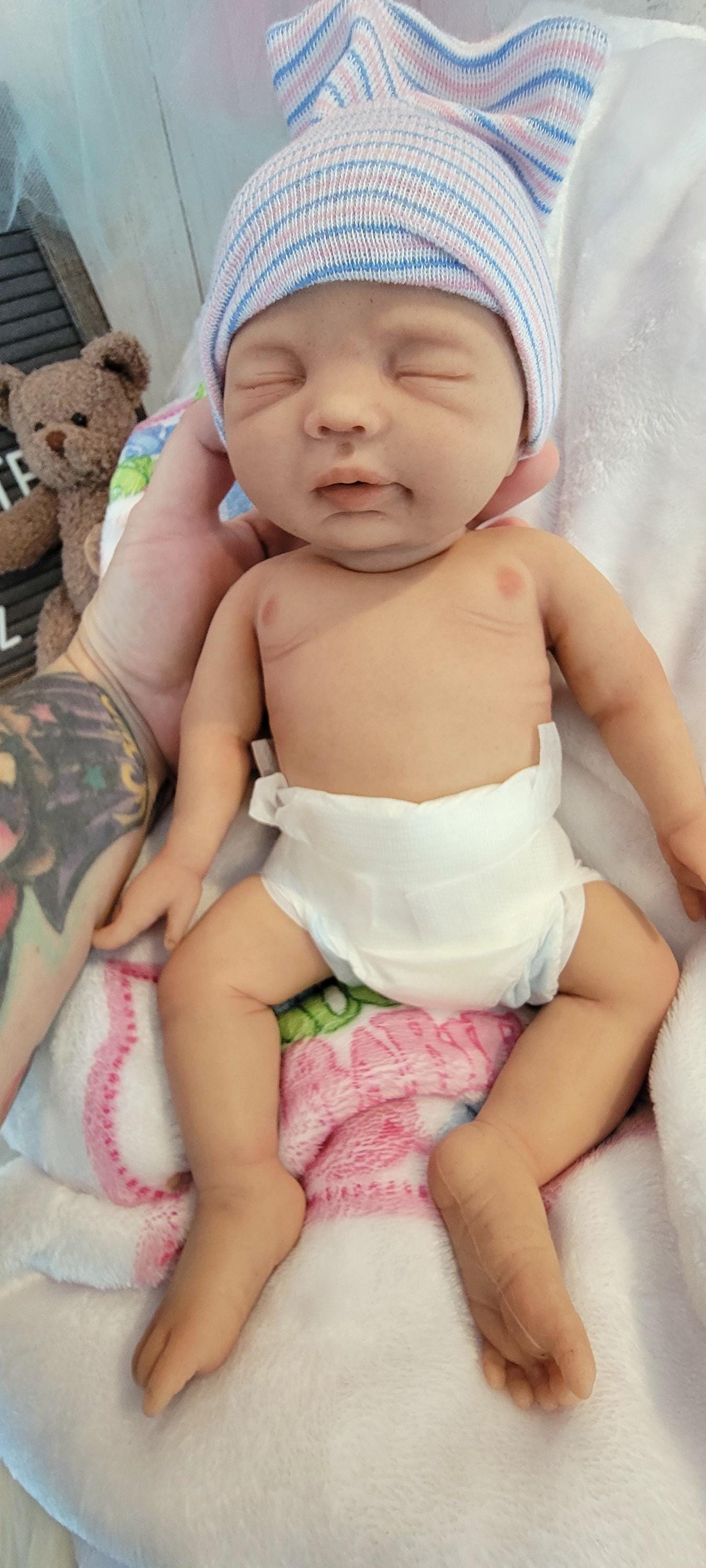 Handmade 12" Silicone Baby Doll "Charlotte" or "Carter" Enhanced Realism Edition