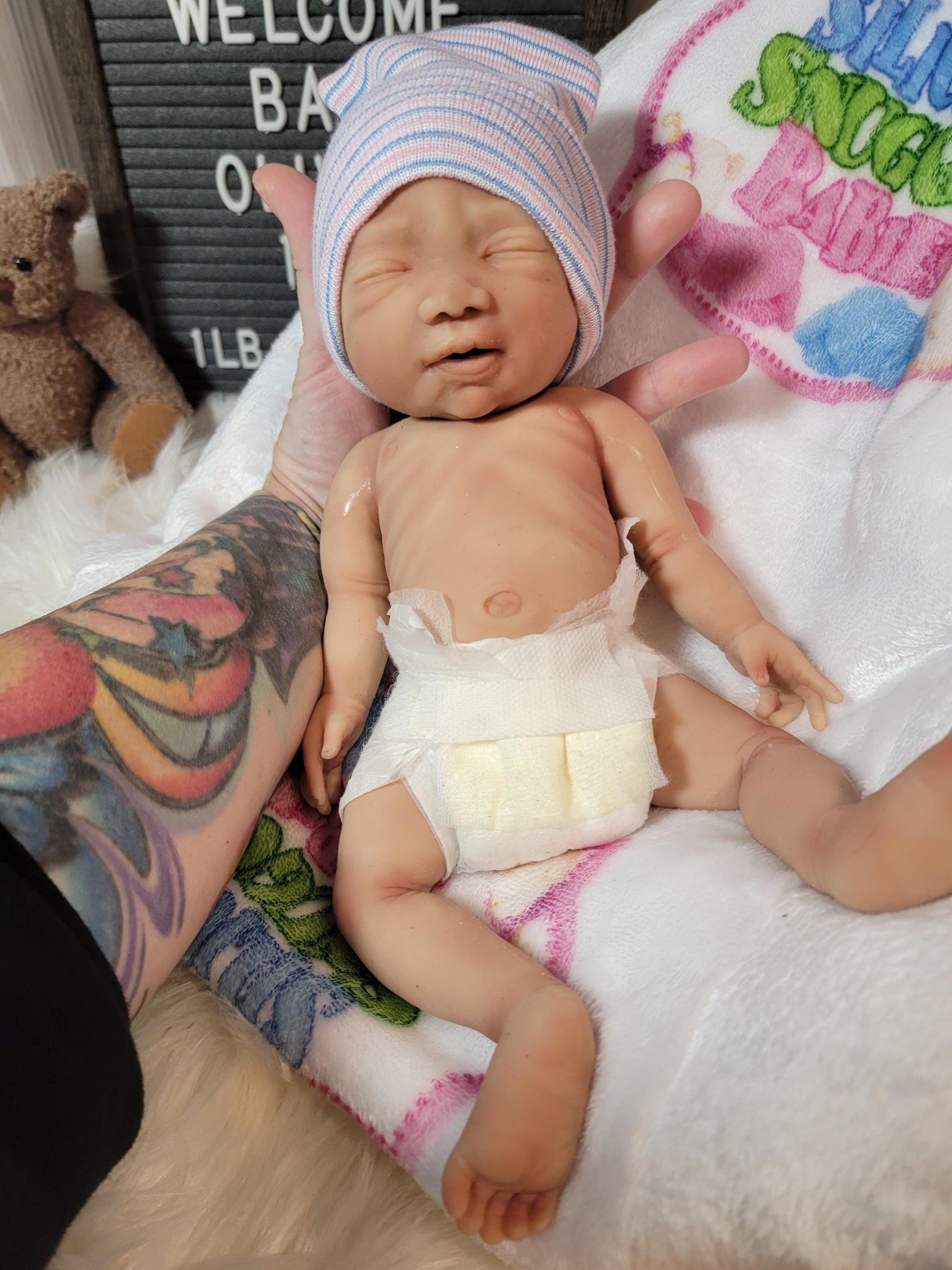 Authentic 12" Silicone Baby Doll "Oliver" Boy Enhanced Realism Edition Handmade by Artist
