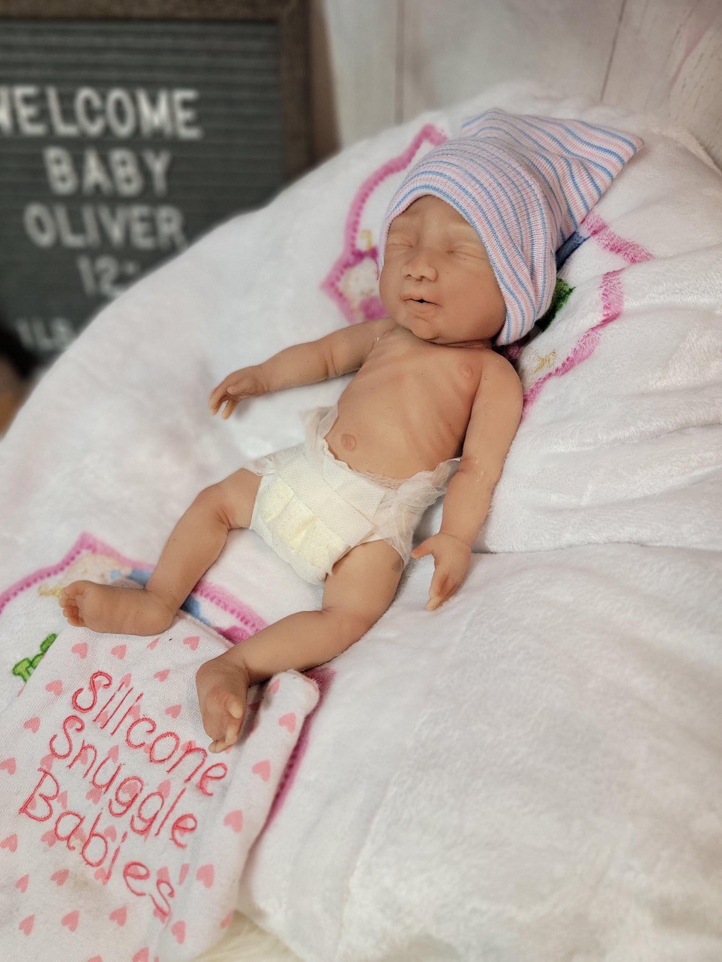 Silicone Baby Boy Doll 12 inch "Oliver"