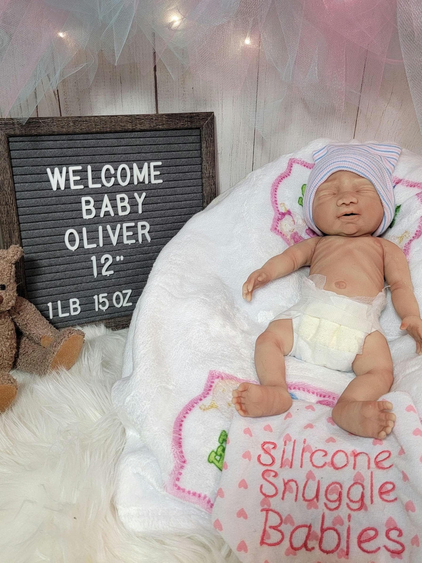 Silicone Baby Boy Doll 12 inch "Oliver"