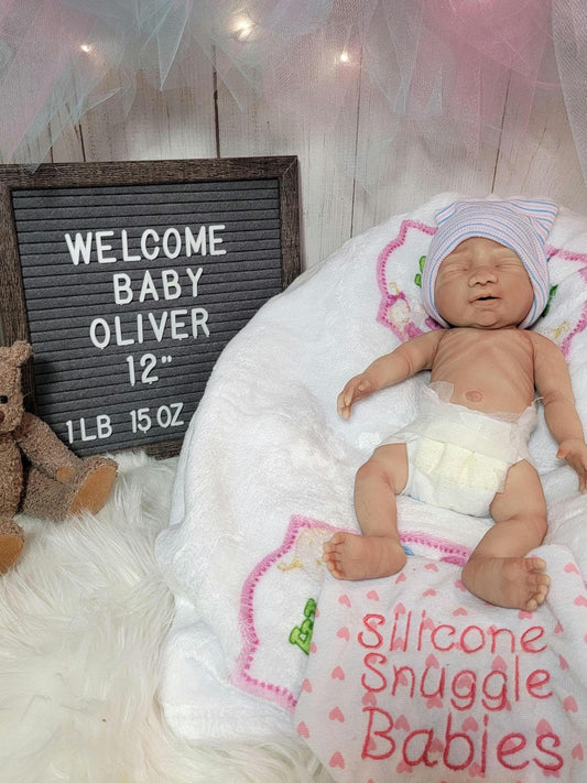 Silicone Baby Boy Doll 12 inch "Oliver"