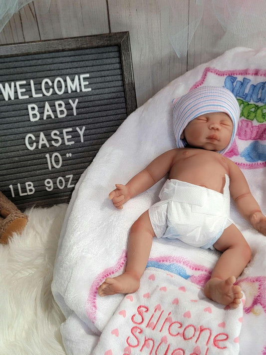 Silicone Baby Doll 10 inch Boy or Girl "Casey"