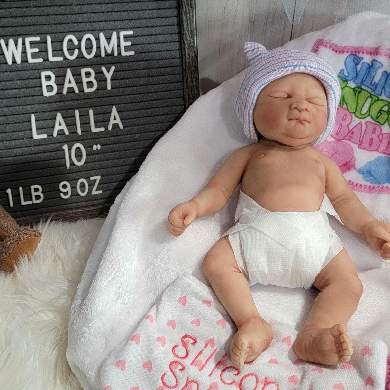Silicone Baby Doll 10 inch Girl or Boy "Laila" or "Liam"