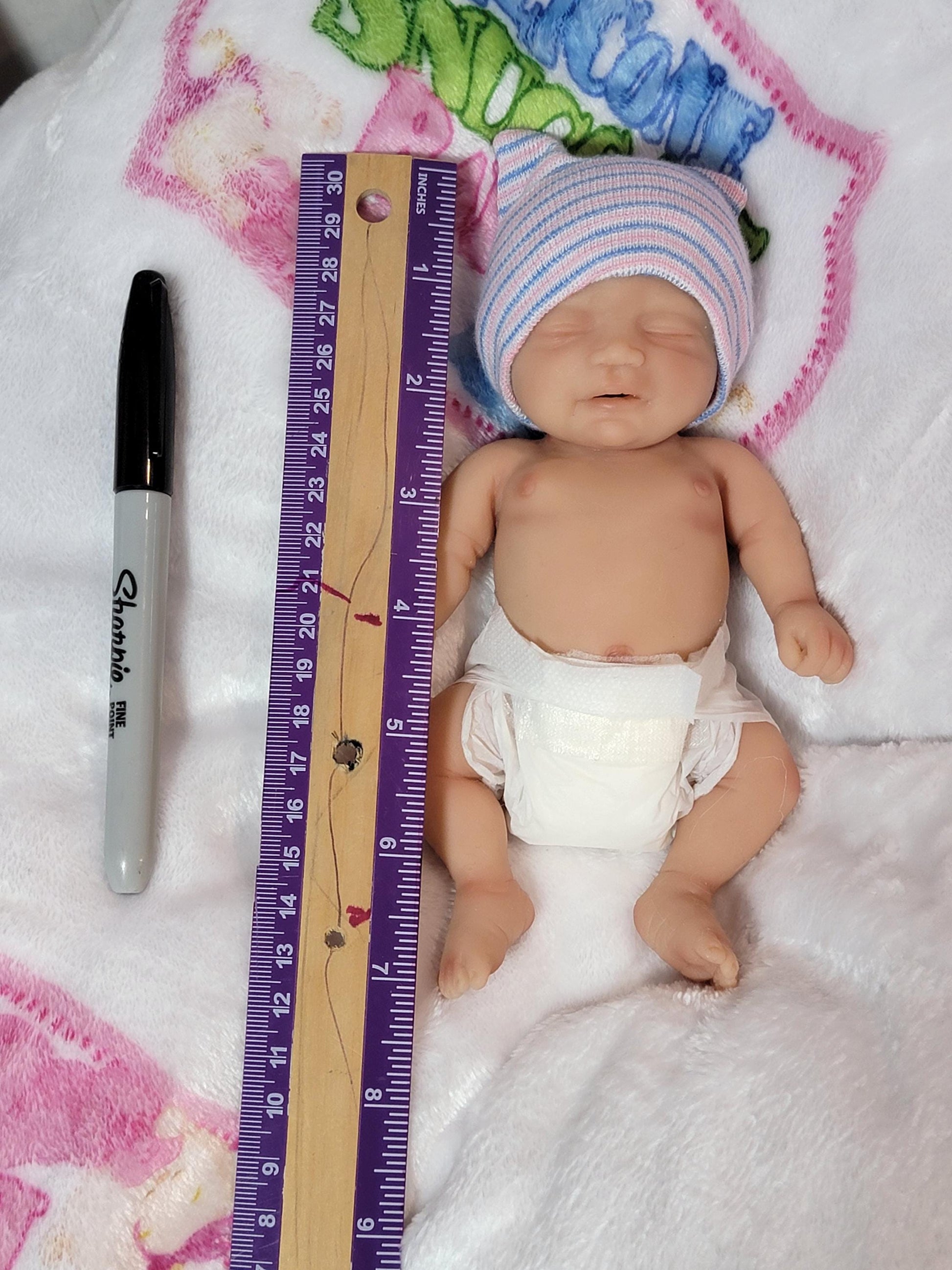 Authentic 7" Silicone Baby Doll - Madison or Matthew Enhanced Realism Edition Handmade by Artist