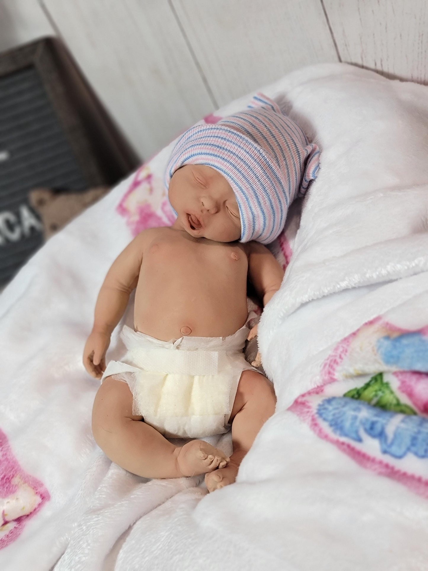 Silicone Baby Doll 12 inch Boy or Girl "Angelica" or "Arthur"